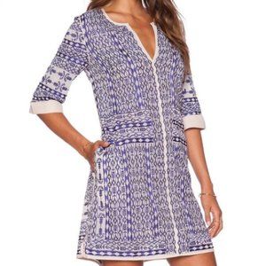 Love Sam (Intermix) Blue Embroidered Dress - L